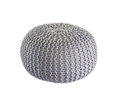 Amelia - pouf - gris - plastique recyclé - ø45cm